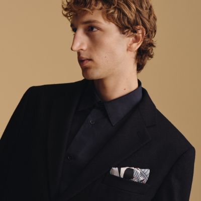 ポケットチーフ - グレー - メンズ, ネクタイ・スカーフ